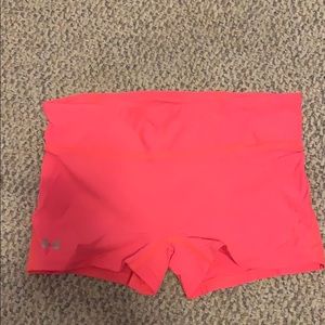 Pink under-armor spandex